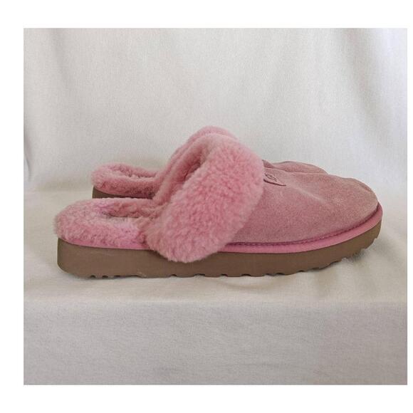 UGG Cozy Slippers Slide Mule Sheepskin Pink Size 11 Faux Fur SlipOn Casual House - Picture 4 of 12